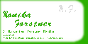 monika forstner business card