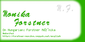 monika forstner business card